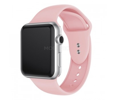 Ремешок - ApW для "Apple Watch 42/44/45 mm" Sport Band (S) (light pink)  (107215)