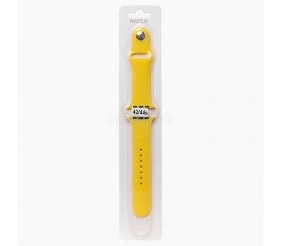 Ремешок - ApW для "Apple Watch 42/44/45 mm" Sport Band (S) (yellow)  (107230)