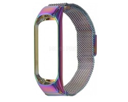 Ремешок - для "Xiaomi Mi Band 3/Mi Band 4" металический сетчатый браслет (gradient)