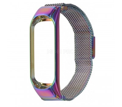 Ремешок - для "Xiaomi Mi Band 3/Mi Band 4" металический сетчатый браслет (gradient)