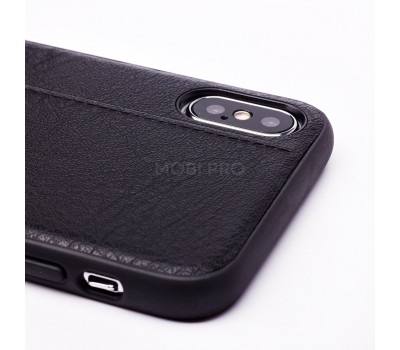 Чехол-накладка MeanLove кожаный для "Apple iPhone X/iPhone XS" (black)