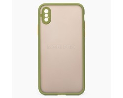 Чехол-накладка - PC041 для "Apple iPhone X/iPhone XS" (green/black)
