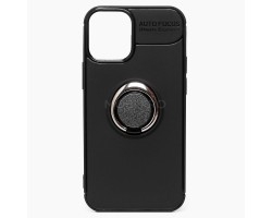 Чехол-накладка - SC131 для "Apple iPhone 12 mini" + кольцо держатель (black)