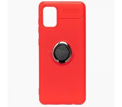 Чехол-накладка - SC131 для "Samsung SM-A715 Galaxy A71" + кольцо держатель (red)