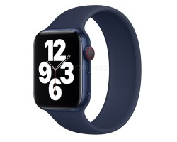 Ремешок - ApW15 для "Apple Watch 42/44/45 mm" монобраслет (180 мм) (dark blue)  (125688)