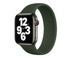Ремешок - ApW15 для "Apple Watch 42/44/45 mm" монобраслет (150 мм) (dark green)  (125689)
