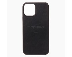 Чехол-накладка экокожа MSafe для Apple iPhone 12 / iPhine 12 Pro (black)