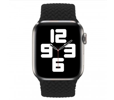 Ремешок - ApW14 для "Apple Watch 38/40/41 mm" тканевый монобраслет L (black)  (130647)