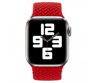 Ремешок - ApW14 для "Apple Watch 38/40/41 mm" тканевый монобраслет L (red)  (130651)
