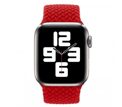 Ремешок - ApW14 для "Apple Watch 42/44/45 mm" тканевый монобраслет M (red)  (130671)