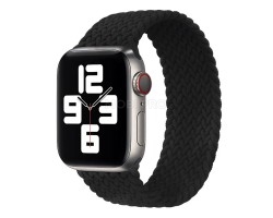 Ремешок - ApW14 для "Apple Watch 42/44/45 mm" тканевый монобраслет S (black)  (130672)