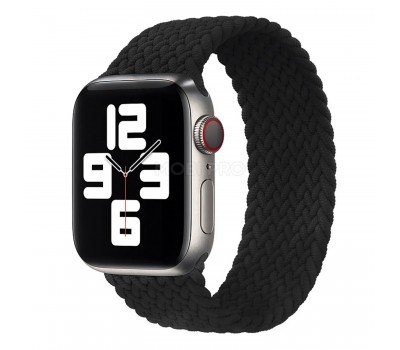 Ремешок - ApW14 для "Apple Watch 42/44/45 mm" тканевый монобраслет S (black)  (130672)