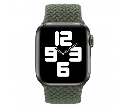Ремешок - ApW14 для "Apple Watch 42/44/45 mm" тканевый монобраслет S (dark green)  (130674)
