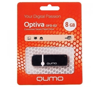 Флэш накопитель USB  8 Гб Qumo Optiva OFD-02 (black)