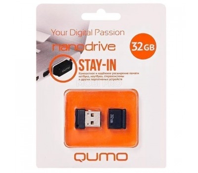 Флэш накопитель USB 32 Гб Qumo Nanodrive (black)