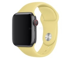 Ремешок - ApW для "Apple Watch 42/44/45 mm" Sport Band (L) (lemon cream)  (79545)