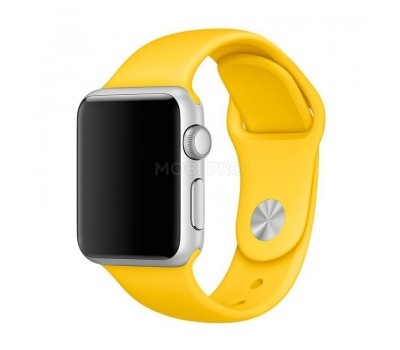 Ремешок - ApW для "Apple Watch 42/44/45 mm" Sport Band (L) (yellow)  (79562)