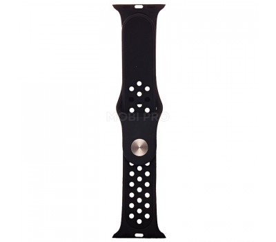 Ремешок - ApW для "Apple Watch 38/40/41 mm" Sport N (L) (black)  (80241)