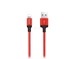 Кабель USB - Apple lightning Hoco X14 Times Speed, 100 см. (red/black)