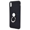 Чехол-накладка - SC131 для "Apple iPhone XS Max" + кольцо-держатель (black)