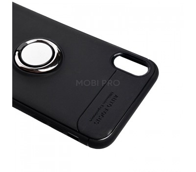 Чехол-накладка - SC131 для "Apple iPhone XS Max" + кольцо-держатель (black)