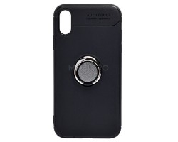 Чехол-накладка - SC131 для "Apple iPhone XR" + кольцо-держатель (black)