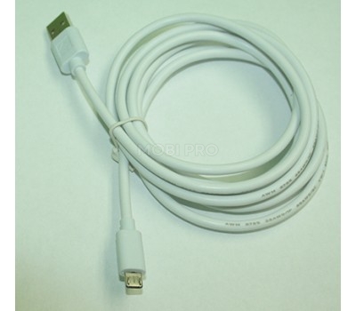Кабель USB - MicroUSB (2 м) (тех.упак.) Белый