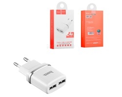 Сетевое зарядное устройство USB Hoco C12 (12W, 2 порта) Белый