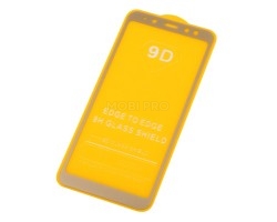 Защитное стекло "Полное покрытие" для Samsung A530F (A8 2018) Золото