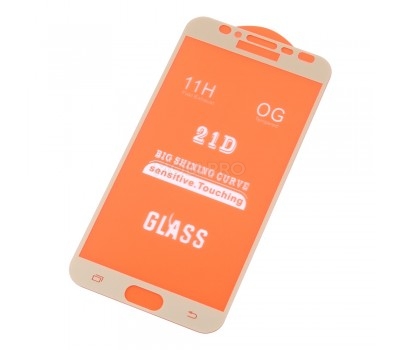 Защитное стекло "Полное покрытие" для Samsung Galaxy J4 2018 (J400F) Золото