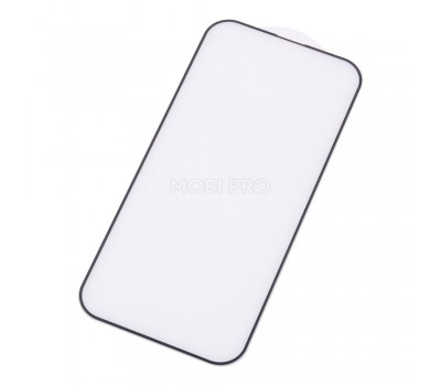 Защитное стекло "Матовое" для iPhone 14 Pro Черный (Закалённое, полное покрытие)