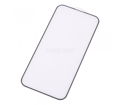 Защитное стекло "Матовое" для iPhone 14 Pro Max Черный (Закалённое, полное покрытие)