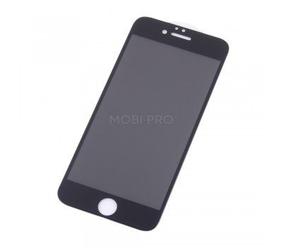 Защитное стекло "Антишпион" для iPhone 6/6S Черный (Закалённое, полное покрытие)
