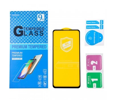 Защитное стекло "Премиум" для Samsung A530F (A8 2018) Черное