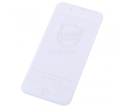 Защитное стекло "Тонкое" для iPhone 7/8/SE (2020)/SE (2022) Белый (Полное покрытие 0,25мм)