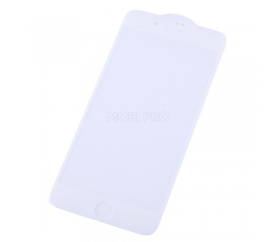 Защитное стекло "Тонкое" для iPhone 7 Plus/8 Plus Белый (Полное покрытие 0,25мм)