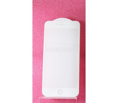 Защитное стекло "Универсальное" для iPhone 6 Plus/6S Plus/7 Plus/8 Plus Белое (тонкая рамка)