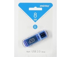 USB-флеш (USB 2.0) 8GB Smartbuy Glossy Синий