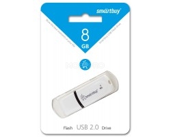 USB-флеш (USB 2.0) 8GB Smartbuy Paean Белый