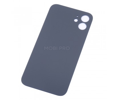 Задняя крышка для iPhone 12 Синий (стекло, широкий вырез под камеру, логотип) - Премиум