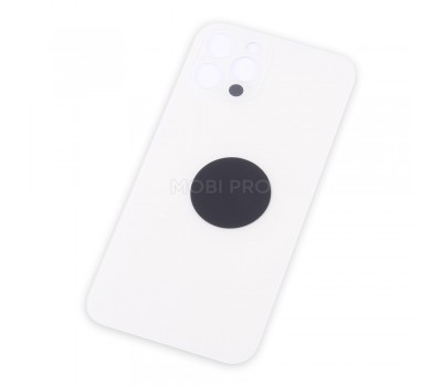 Задняя крышка для iPhone 12 Pro Белый (стекло, широкий вырез под камеру, логотип)