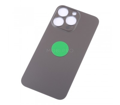 Задняя крышка для iPhone 13 Pro Серый (стекло, широкий вырез под камеру, логотип) - Премиум