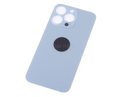 Задняя крышка для iPhone 13 Pro Голубой (стекло, широкий вырез под камеру, логотип)