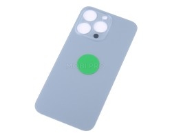 Задняя крышка для iPhone 13 Pro Голубой (стекло, широкий вырез под камеру, логотип) - Премиум