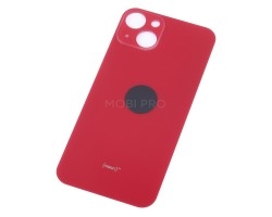 Задняя крышка для iPhone 13 Красный (стекло, широкий вырез под камеру, логотип)