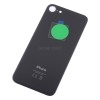 Задняя крышка для iPhone 8 Черный (стекло, широкий вырез под камеру, логотип) - Премиум