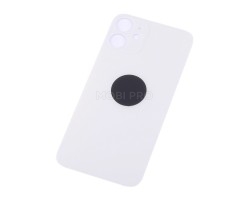 Задняя крышка для iPhone 12 mini Белый (стекло, широкий вырез под камеру, логотип)