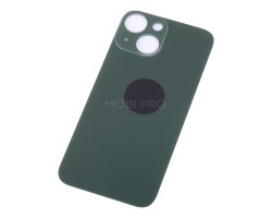 Задняя крышка для iPhone 13 mini Зеленый (стекло, широкий вырез под камеру, логотип)