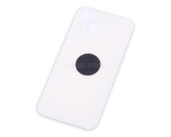 Задняя крышка для iPhone 13 mini Белый (стекло, широкий вырез под камеру, логотип)
