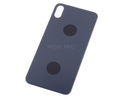 Задняя крышка для iPhone Xs Max Серый (стекло, широкий вырез под камеру, логотип)